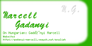 marcell gadanyi business card